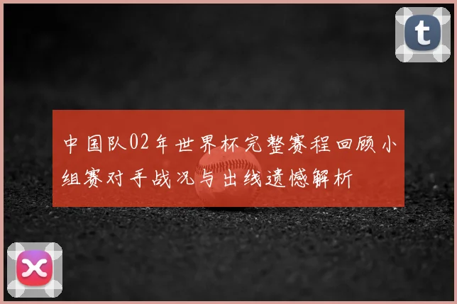 中国队02年世界杯完整赛程回顾小组赛对手战况与出线遗憾解析